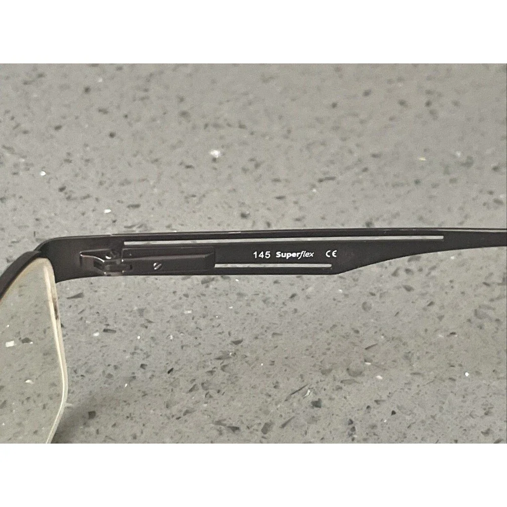 SUPERFLEX SF-424 C.3 brown SPORTS WRAP EYEGLASSES FRAMES ONLY half rim 54-18-145